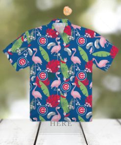 Chicago Cubs Floral Hawaiian Shirt