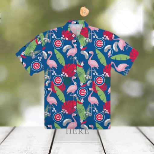 Chicago Cubs Floral Hawaiian Shirt