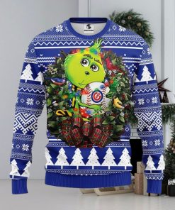 Chicago Cubs Grinch Hug Christmas Ugly Sweater 3D Christmas Xmas Sweater