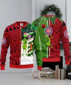 Chicago Cubs Grinch & Scooby doo Christmas Ugly Sweater 1