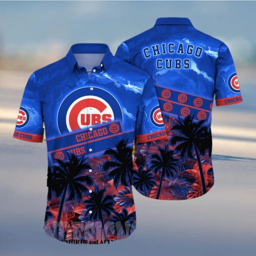 Chicago Cubs MLB Floral Tropical Full Print 3D Hawaiian Shirt