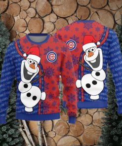 Chicago Cubs Olaf Christmas Funny Knitted Sweater