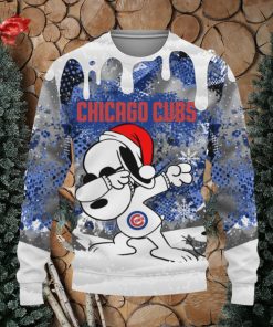 Chicago Cubs Snoopy Dabbing The Peanuts Sports Football American Christmas Dripping Matching Ugly Xmas Sweater