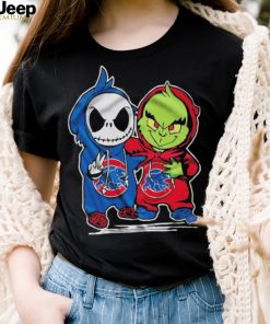 Chicago Cubs With Baby Jack Skellington And Baby Grinch Friends Shirt