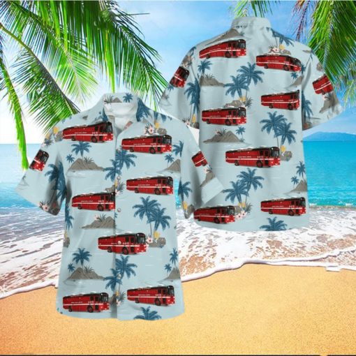 Chicago  Illinois  Chicago Fire Department Mobile Ambulance Bus Hawaiian Shirt