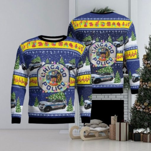 Chicago Police Ford Police Interceptor Utility Christmas Aop Ugly Sweater 3D Gift For Men And Women