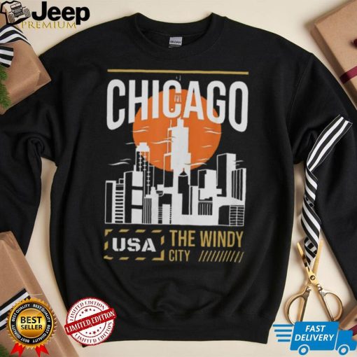 Chicago Vacation Holiday USA Flag T Shirt