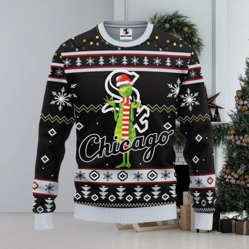 Chicago White Sox Funny Grinch Christmas Ugly Sweater 3D Christmas Xmas Sweater
