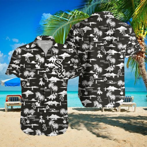 Chicago White Sox MLB Coconut Pattern Black Beach Lover Gift Aloha Hawaiian Shirt