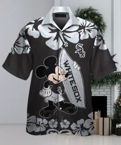 Chicago White Sox Mickey Mouse Short Sleeve Button Up Tropical Hawaiian Shirt