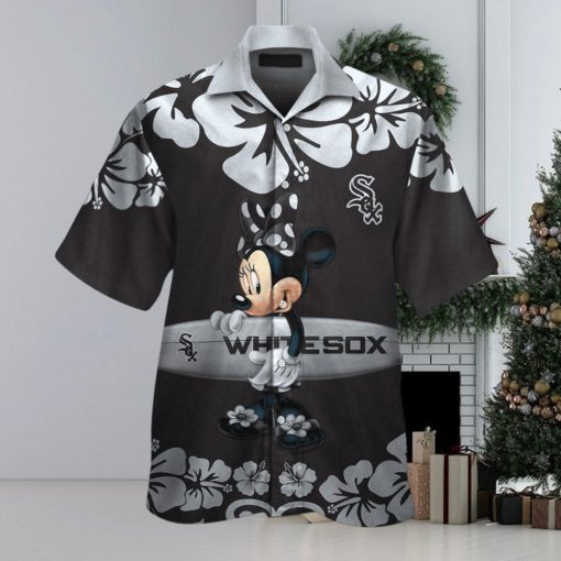 Chicago White Sox Minnie Mouse Short Sleeve Button Up Tropical Hawaiian Shirt