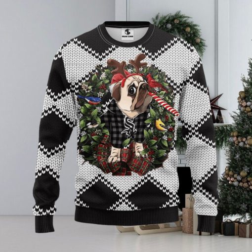 Chicago White Sox Pub Dog Christmas Ugly Sweater 3D Christmas Xmas Sweater