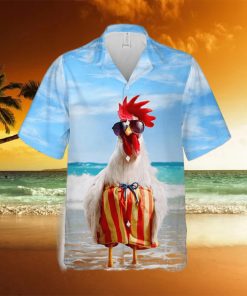 Chicken Blue Awesome Design Unisex Hawaiian Shirt Summer Gift For Men And Women