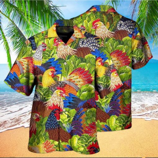 Chicken Family Lover Colorful Hawaiian Shirt