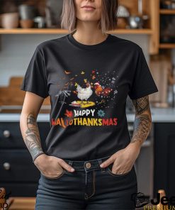 Chicken Halloween Happy Hallothanksmas Autumn Thanksgiving T Shirt