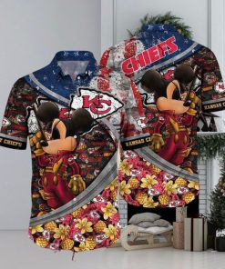 Chiefs Hawaiian Shirt NFL KC Cool Mickey Mouse, Kansas City Chiefs Hawaiian Shirt