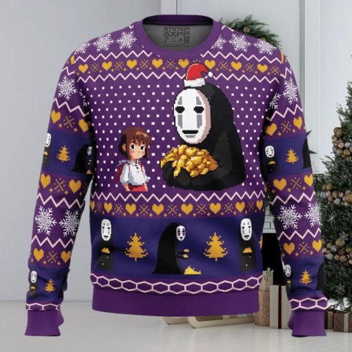 Chihiro and No Face Spirited Away Ugly Christmas Sweater