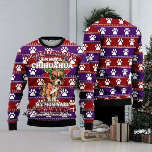 Chihuahua Dog Baby Christmas Ugly Christmas Sweater For Men And Women