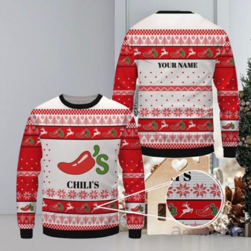 Chili’s Ugly Christmas Sweater Custom Name