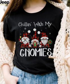 Chillin With My Gnomies Buffalo Red Plaid Christmas Gnome Shirt