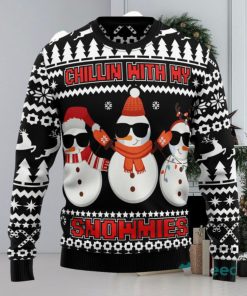 Chillin With My Snowmies Ugly Christmas Sweater All Over Printed For Men And Women Gift Holiday