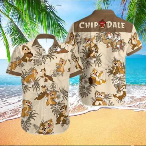 Chip And Dale Hibiscus Hawaiian Shirt