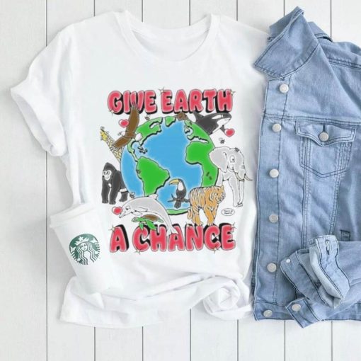 Chnge merch give earth a chance shirt