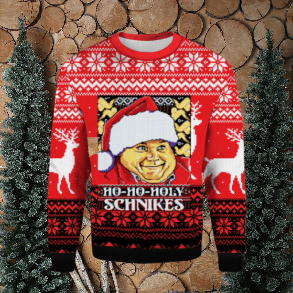 HO HO Holy Schnikes Chris Farley Ugly Christmas Sweater