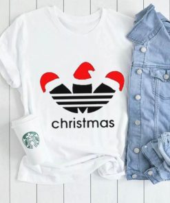 Christmas Adidas Logo With Santa Hat T Shirt, Adidas Christmas Shirt, Adidas Shirt For Friend