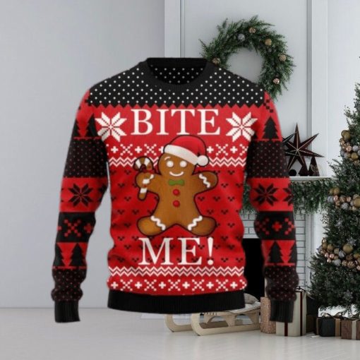 Christmas Bite Me Ugly Christmas Sweater Gift For Men And Women