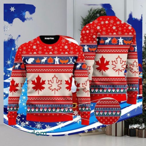 Christmas Canada Maple Leaf Ugly Christmas Sweater Special Gift For Men Women