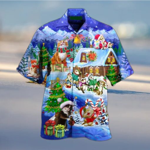 Christmas Cats Santa Love Gift Hawaiian Shirt