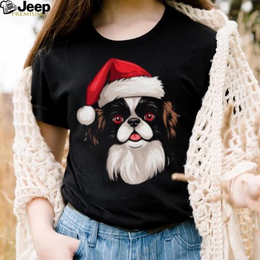 Christmas Chihuahua Dog Santa Hat Funny Xmas Kids’ Women’s Knotted T Shirt