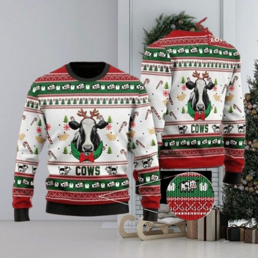 Christmas Cows In Christmas Ugly Sweater Mens