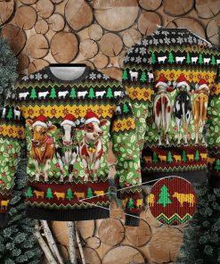 Christmas Cows Santa Claus 3D Funny Ugly Sweater 3D Gift Idea