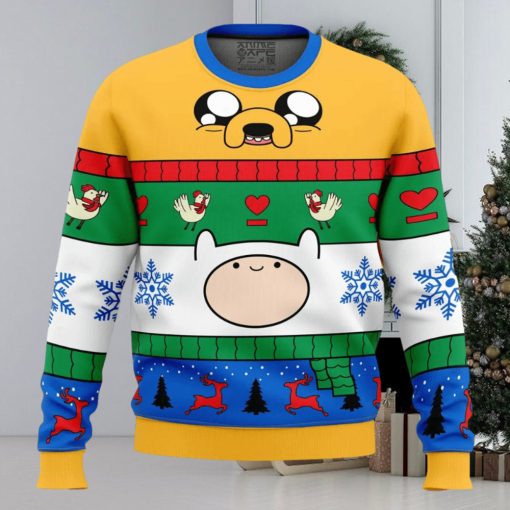 Christmas Finn and Jake Adventure Time Ugly Christmas Sweater