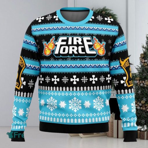 Christmas Flame Fire Force Ugly Christmas Sweaters 3D Super Hot