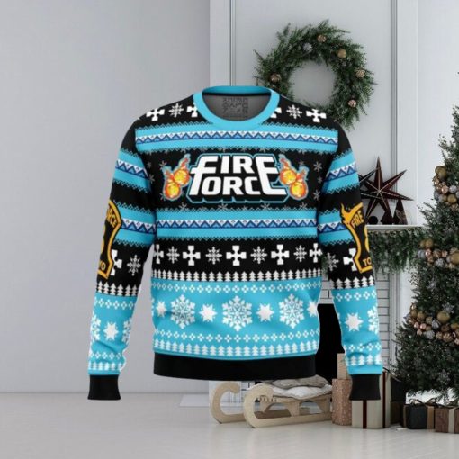 Christmas Flame Fire Force Ugly Christmas Sweaters For Men And Women