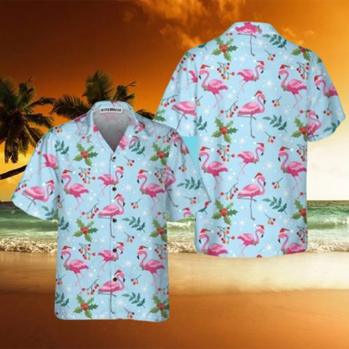 Christmas Flamingo Hawaiian Shirt Practical Beach Gift For Him