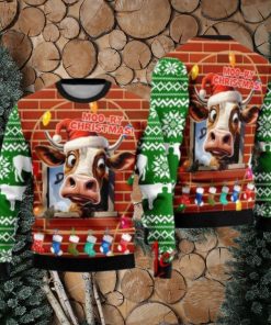 Christmas Funny Cow Ugly Christmas Sweater Gift Knitting Sweater