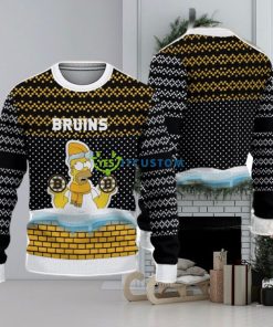 Christmas Gift Boston Bruins Logo Simpson Christmas Ugly Sweater