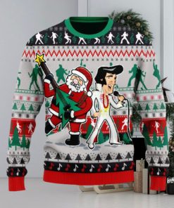 Christmas Gift Elvis Presley With Santa Men And Women Ugly Christmas Sweater