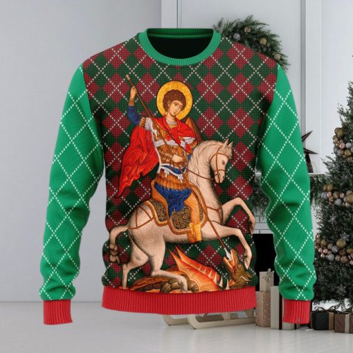 Christmas Gift St. George Men And Women Ugly Christmas Sweater