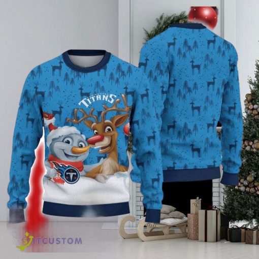 Christmas Gift Tennessee Titans Christmas Snowman Reindeer Cute Ugly Christmas Sweater