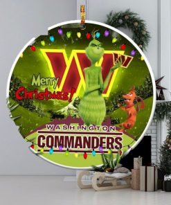 Christmas Gifts Merry Christmas Washington Commanders NFL Funny Grinch Tree Ornament