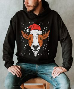 Christmas Goat Santa Funny Farm Animal Xmas Men Women Kids Unisex Shirt