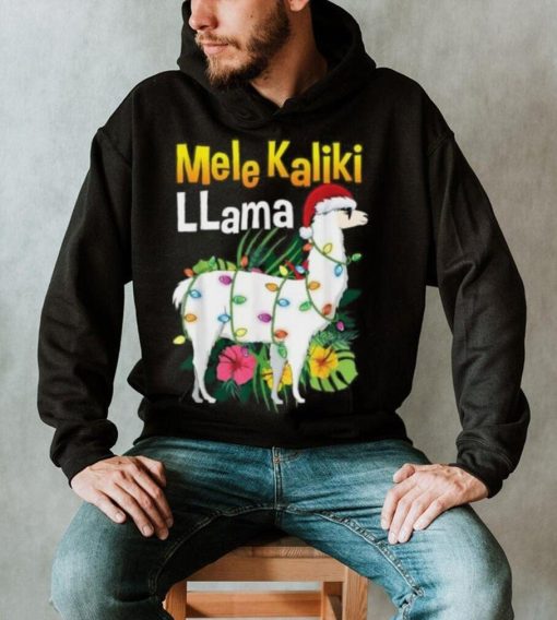 Christmas Hawaiian Quotes Llama X Mas Lights Mele T Shirt