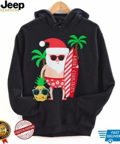 Christmas In July Party Costume Clothing Santa Surfing Shirt