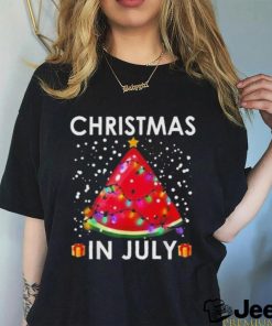 Christmas In July Watermelon Christmas Tree Lights shirt