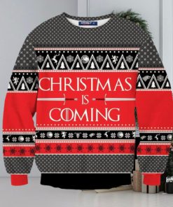 Christmas Is Coming Unisex Wool Sweater Ugly Christmas Sweater 3D